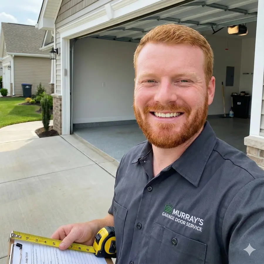 Eric Murray at a residential garage door estimate in Massachusetts